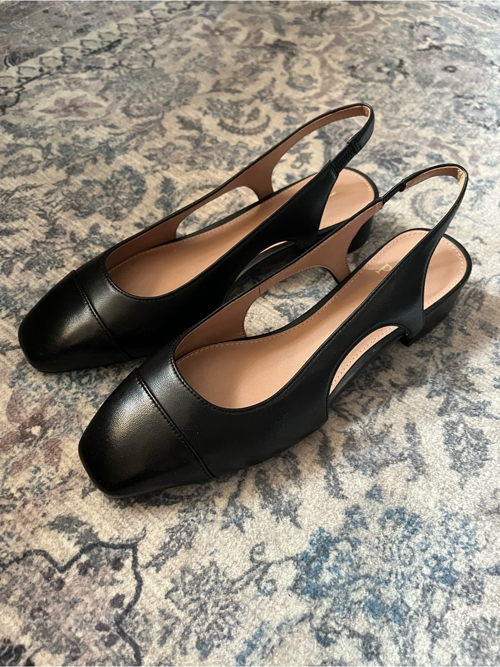 NWT Linea Paolo Black Leather Slingback Mules